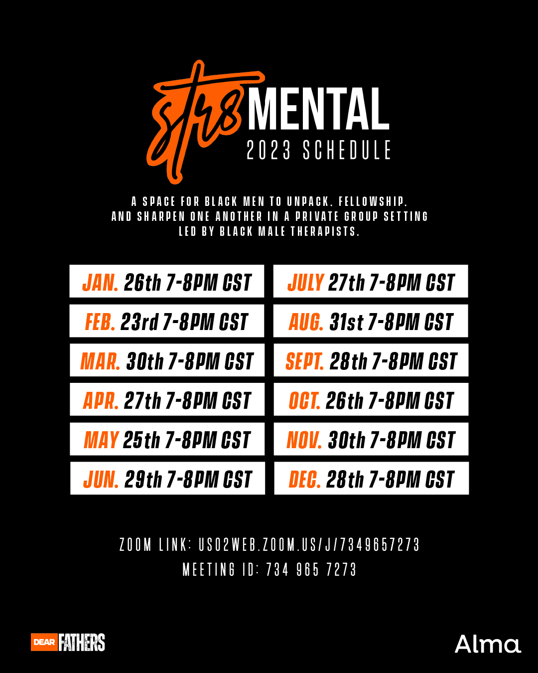 STR8 MENTAL 2023 SCHEDULE BLACK