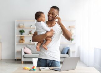 dad multitasking
