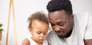 father and little daughter