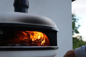 fire in a grill fire in a grill