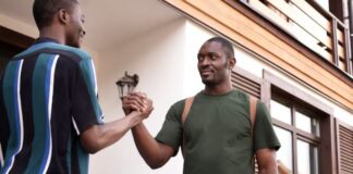 homeowner shaking hands