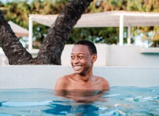 kid swimming