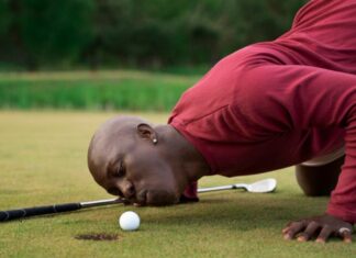 men playing golf