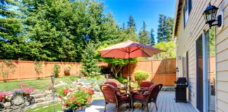 well organized backyard