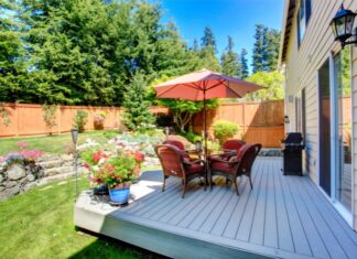 well organized backyard