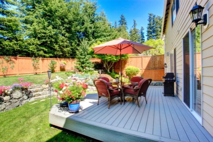 well organized backyard