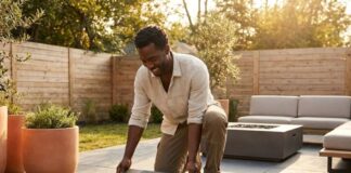 extend your style outdoors with coordinating tile pavers