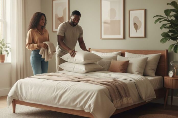 how to create stylish comfortable couples bedroom