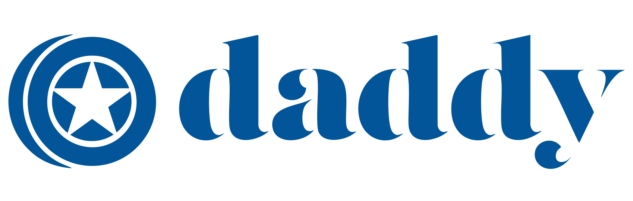 Blue circular emblem with a star and curved rings next to the text 'Victory Club' in blue. A branding logo.