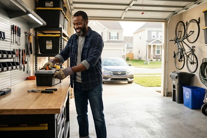 dad reclaim family garage