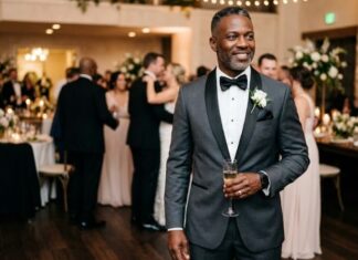 father bride groom modern black tie guide