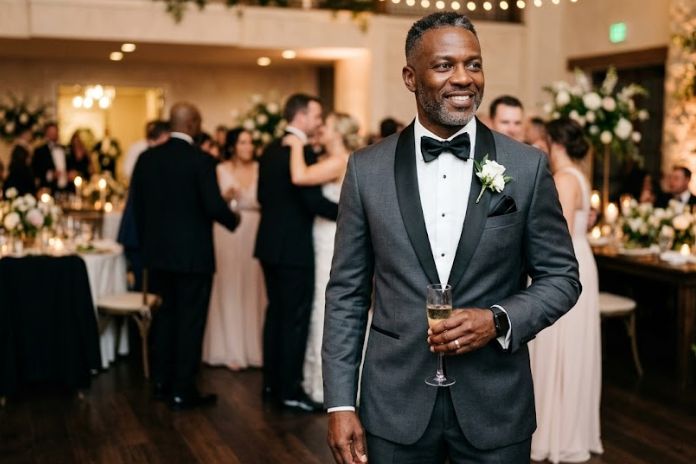 father bride groom modern black tie guide