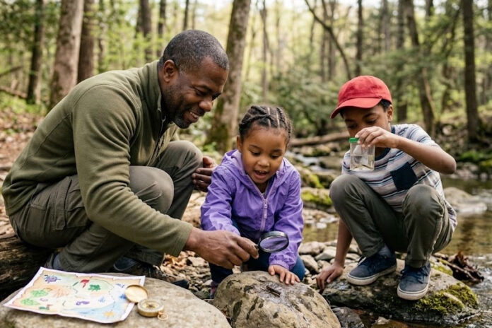 fun ways to encourage kids to explore search and discover outdoors